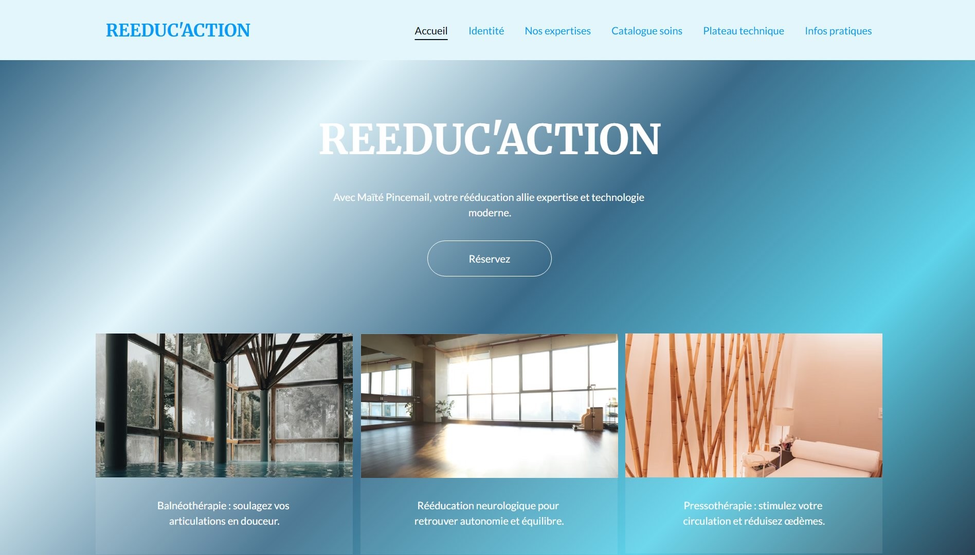 Aperçu du site Rééduc'action